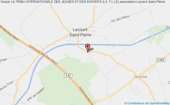 plan association La Tribu Internationale Des Jeunes Et Des Enfants (la  T.i.j.e) Lacourt-Saint-Pierre