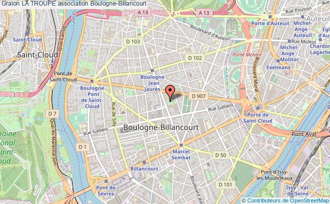 plan association La Troupe Boulogne-Billancourt