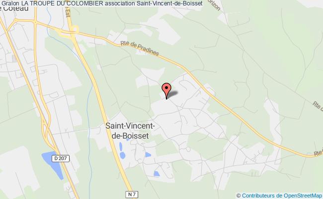 plan association La Troupe Du Colombier Saint-Vincent-de-Boisset
