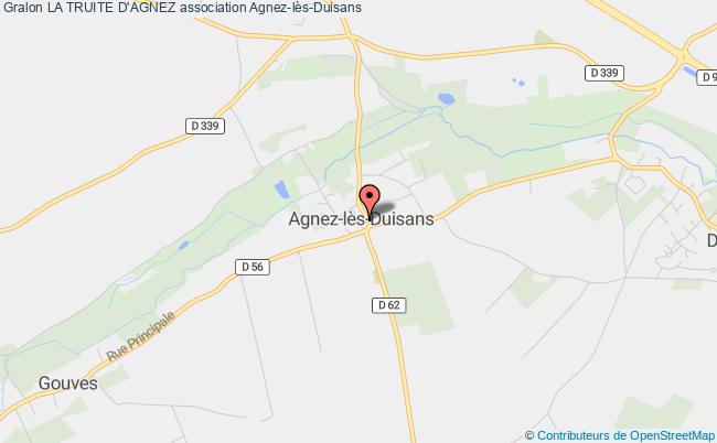 plan association La Truite D'agnez Agnez-lès-Duisans