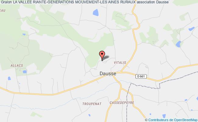 plan association La Vallee Riante-generations Mouvement-les Aines Ruraux Dausse
