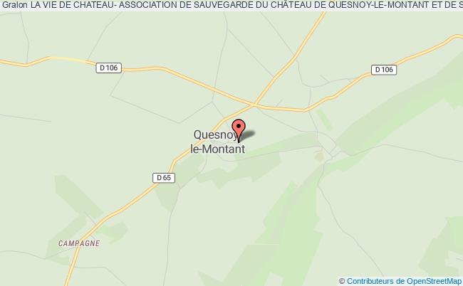 plan association La Vie De Chateau- Association De Sauvegarde Du ChÂteau De Quesnoy-le-montant Et De Ses Jardins Quesnoy-le-Montant