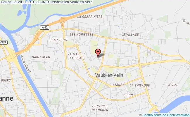 plan association La Ville Des Jeunes Vaulx-en-Velin