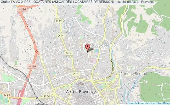 plan association La Voix Des Locataires (amical Des Locataires De Beisson) Aix-en-Provence