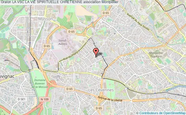 plan association La Vsc La Vie Spirituelle Chretienne Montpellier