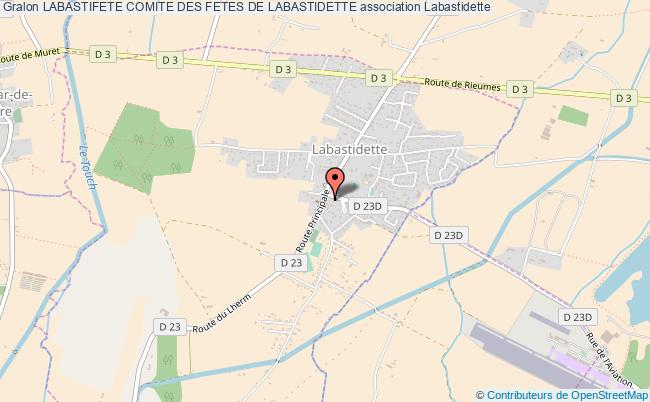 plan association Labastifete Comite Des Fetes De Labastidette Labastidette