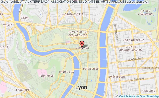 plan association Label At (aux Terreaux)  Association Des Etudiants En Arts Appliques Lyon