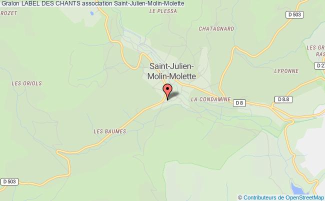 plan association Label Des Chants Saint-Julien-Molin-Molette