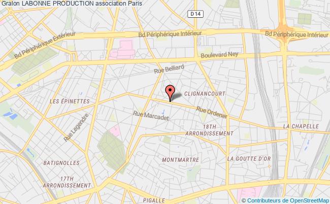 plan association Labonne Production Paris 18e
