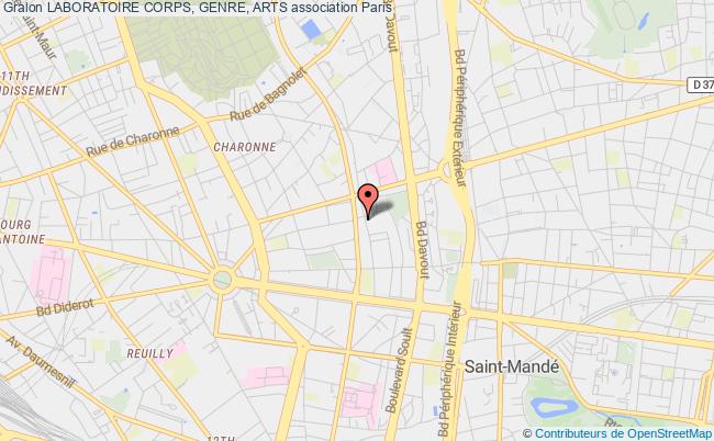 plan association Laboratoire Corps, Genre, Arts Paris