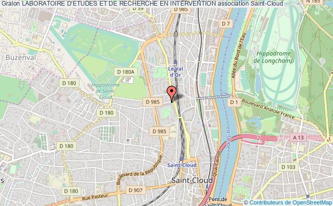 plan association Laboratoire D'etudes Et De Recherche En Intervention Saint-Cloud