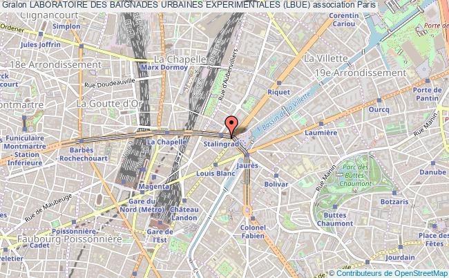 plan association Laboratoire Des Baignades Urbaines Experimentales (lbue) Paris 10e