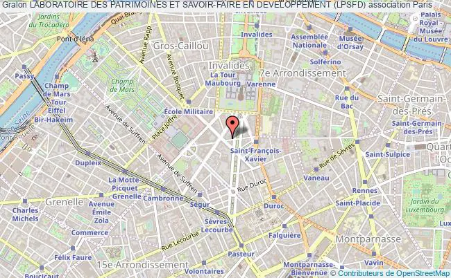 plan association Laboratoire Des Patrimoines Et Savoir-faire En Developpement (lpsfd) Paris