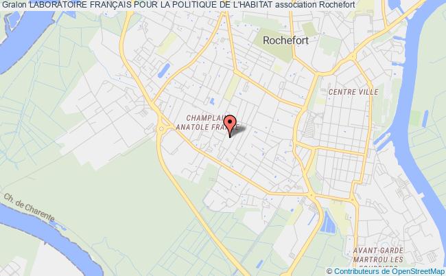 plan association Laboratoire FranÇais Pour La Politique De L'habitat Rochefort