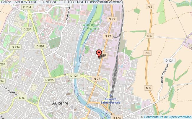 plan association Laboratoire Jeunesse Et Citoyennete Auxerre
