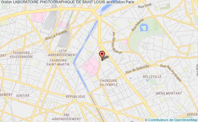 plan association Laboratoire Photographique De Saint Louis Paris