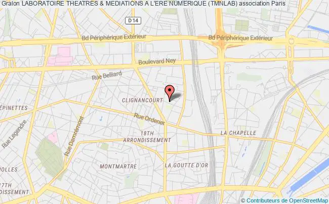 plan association Laboratoire Theatres & Mediations A L'ere Numerique (tmnlab) Paris