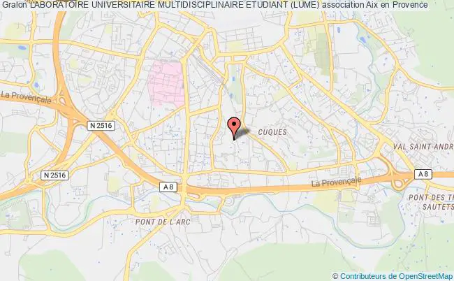 plan association Laboratoire Universitaire Multidisciplinaire Etudiant (lume) Aix-en-Provence