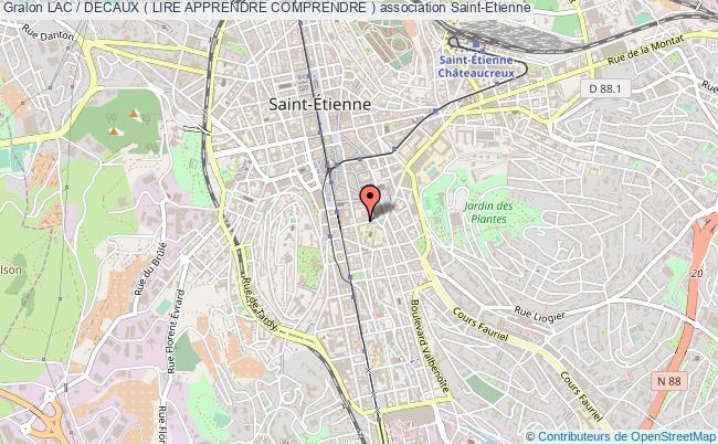 plan association Lac / Decaux ( Lire Apprendre Comprendre ) Saint-Étienne