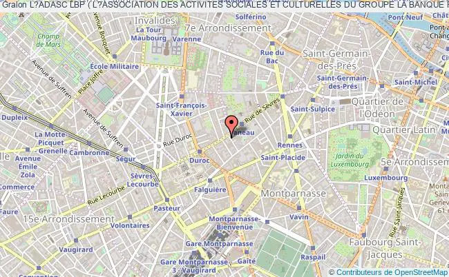 plan association L?adasc Lbp ( L?association Des Activites Sociales Et Culturelles Du Groupe La Banque Postale Paris