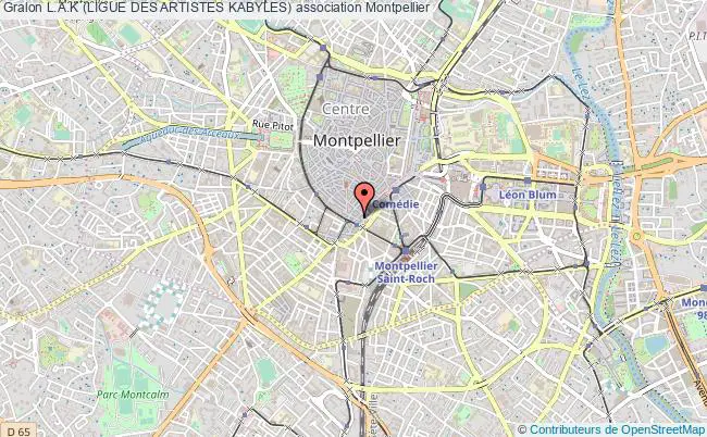 plan association L.a.k (ligue Des Artistes Kabyles) Montpellier