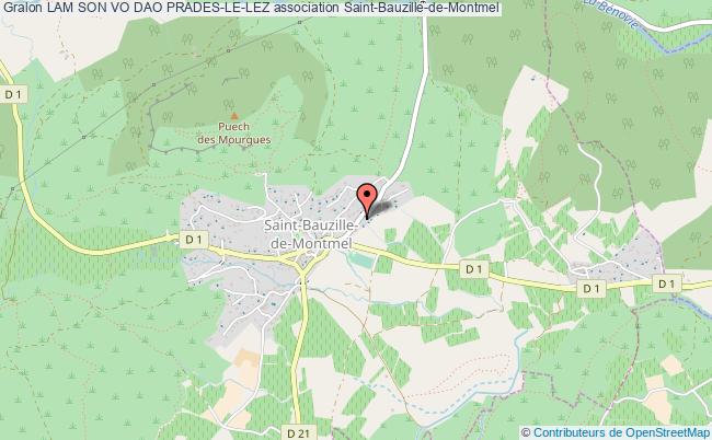 plan association Lam Son Vo Dao Prades-le-lez Saint-Bauzille-de-Montmel