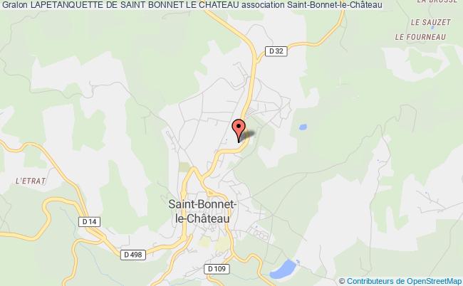 plan association Lapetanquette De Saint Bonnet Le Chateau Saint-Bonnet-le-Château