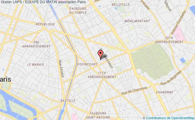 plan association Laps / Equipe Du Matin Paris 11e