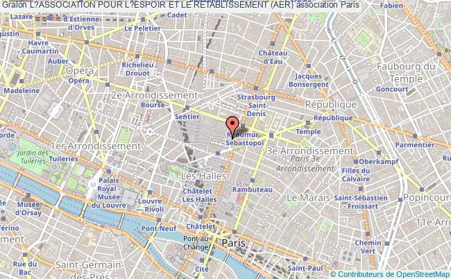 plan association L?association Pour L?espoir Et Le Retablissement (aer) Paris
