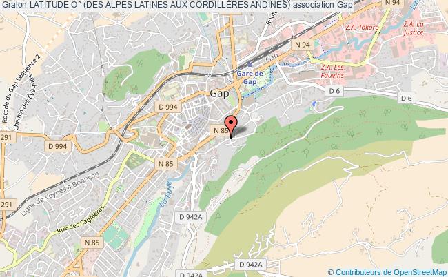 plan association Latitude O° (des Alpes Latines Aux CordillÈres Andines) Gap