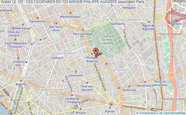 plan association Le 122 - Les Locataires Du 122 Avenue Philippe-auguste Paris