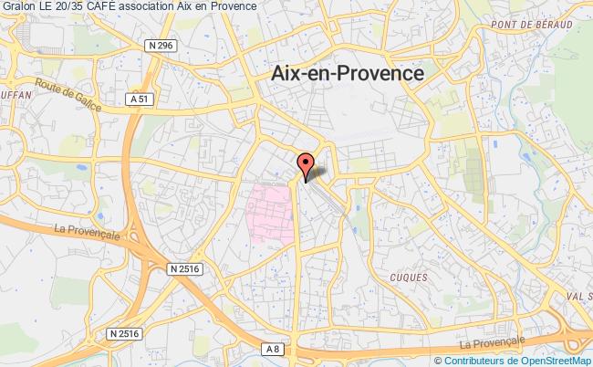 plan association Le 20/35 CafÉ Aix-en-Provence