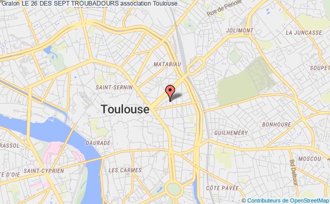 plan association Le 26 Des Sept Troubadours Toulouse