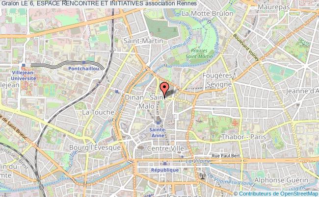 plan association Le 6, Espace Rencontre Et Initiatives Rennes