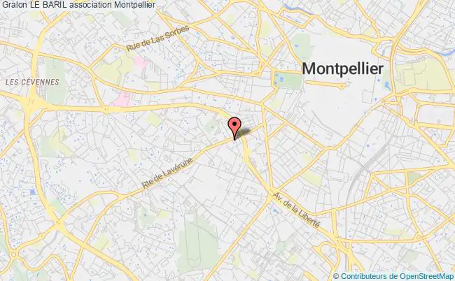 plan association Le Baril Montpellier