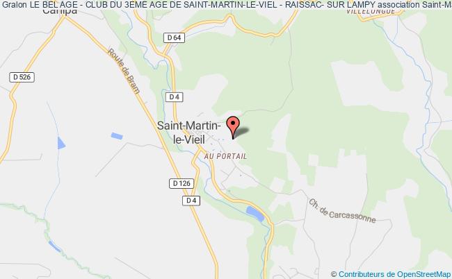 plan association Le Bel Age - Club Du 3eme Age De Saint-martin-le-viel - Raissac- Sur Lampy Saint-Martin-le-Vieil