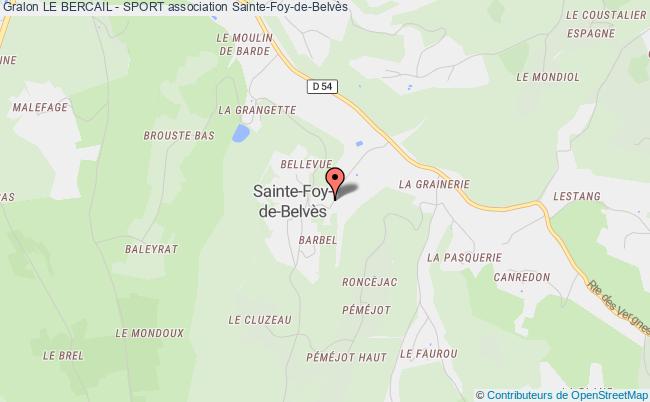 plan association Le Bercail - Sport Sainte-Foy-de-Belvès