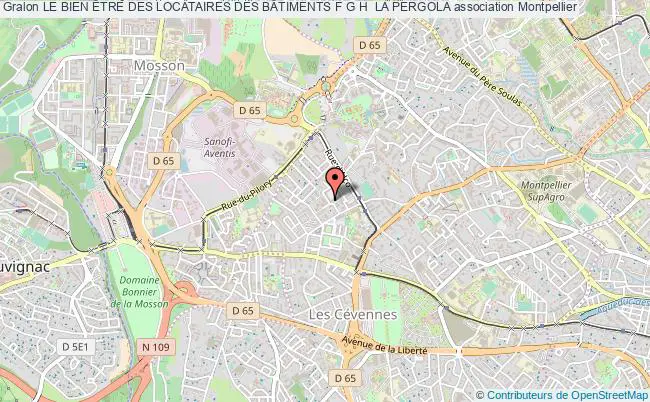 plan association Le Bien Être Des Locataires Des BÂtiments F G H  La Pergola Montpellier