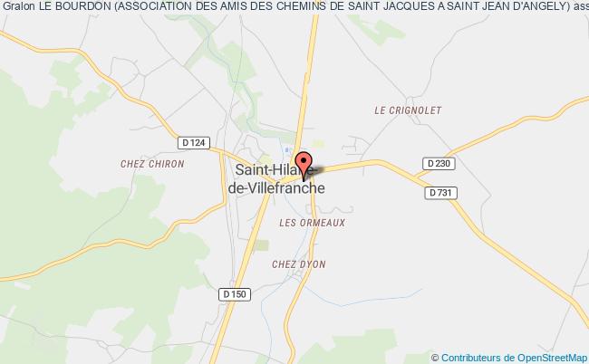 plan association Le Bourdon (association Des Amis Des Chemins De Saint Jacques A Saint Jean D'angely) Saint-Hilaire-de-Villefranche