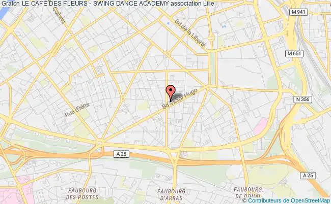 plan association Le CafÉ Des Fleurs - Swing Dance Academy Lille