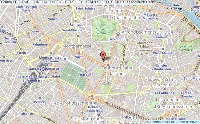 plan association Le Cameleon Daltonien - Cercle Des Arts Et Des Mots Paris