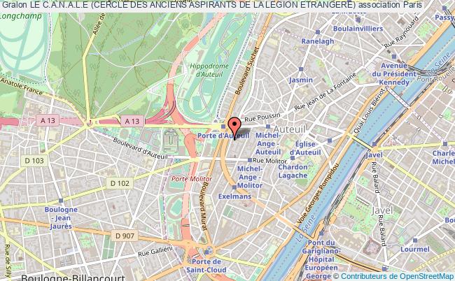 plan association Le C.a.n.a.l.e (cercle Des Anciens Aspirants De La Legion Etrangere) Paris