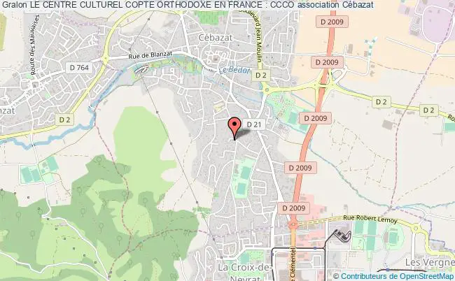 plan association Le Centre Culturel Copte Orthodoxe En France : Ccco Cébazat