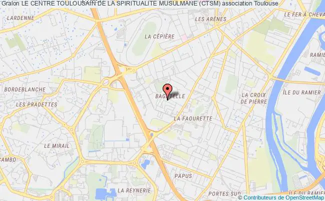 plan association Le Centre Toulousain De La Spiritualite Musulmane (ctsm) Toulouse