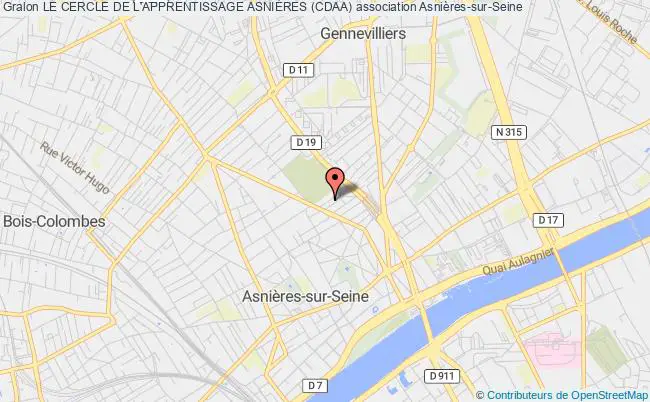plan association Le Cercle De L'apprentissage AsniÈres (cdaa) Asnières-sur-Seine