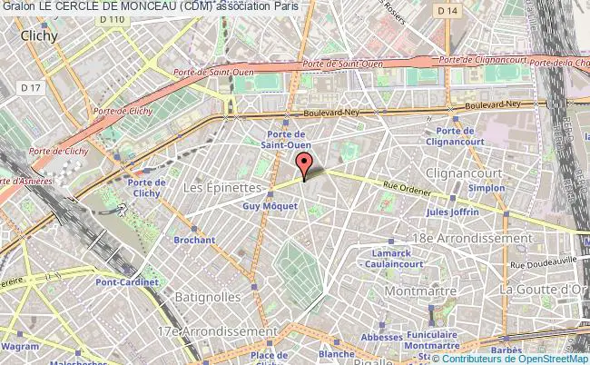 plan association Le Cercle De Monceau (cdm) Paris