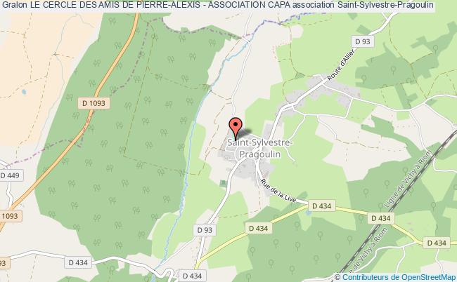 plan association Le Cercle Des Amis De Pierre-alexis - Association Capa Saint-Sylvestre-Pragoulin