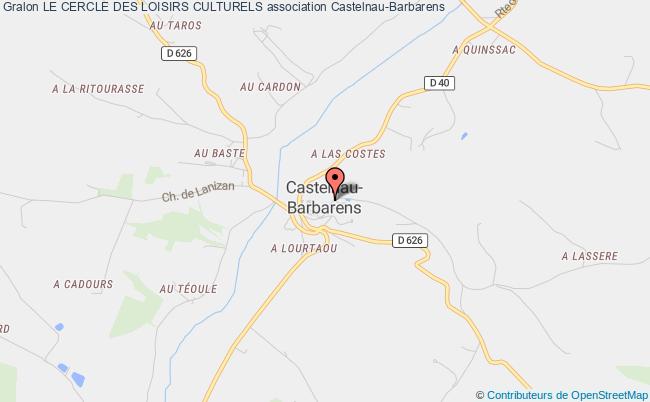 plan association Le Cercle Des Loisirs Culturels Castelnau-Barbarens