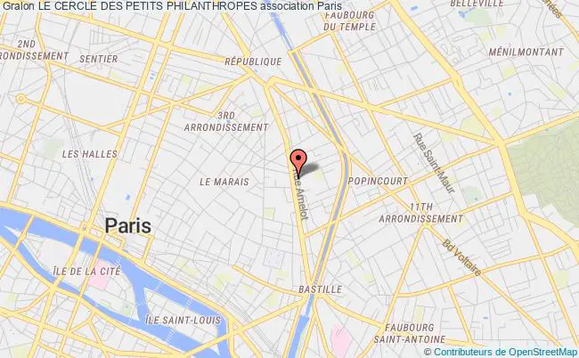 plan association Le Cercle Des Petits Philanthropes PARIS