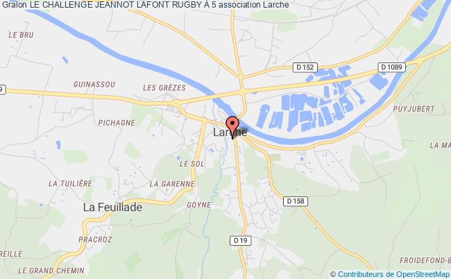 plan association Le Challenge Jeannot Lafont Rugby À 5 Larche